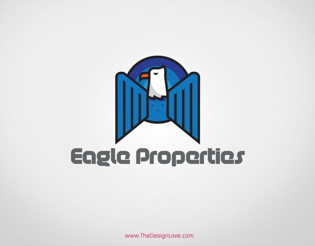 Eagle Blue Logo - Premium Vector Blue Eagle Logo for Start-up