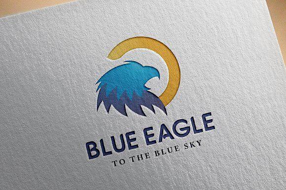 Eagle Blue Logo - Blue Eagle Logo ~ Logo Templates ~ Creative Market