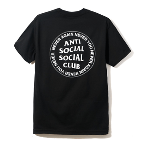 Social Club Logo - Anti Social Social Club LOGO TEE Never Again Never You Black ASSC ...