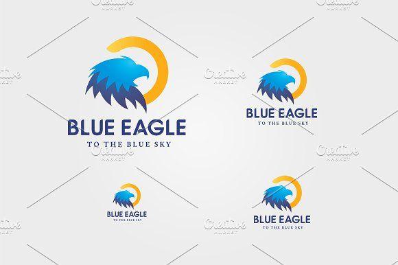 Eagle Blue Logo - Blue Eagle Logo Logo Templates Creative Market