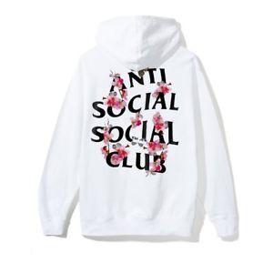 Anti Social Social Club Logo - Auth Anti Social Social Club ASSC logo Kkoch White Hoodie flower
