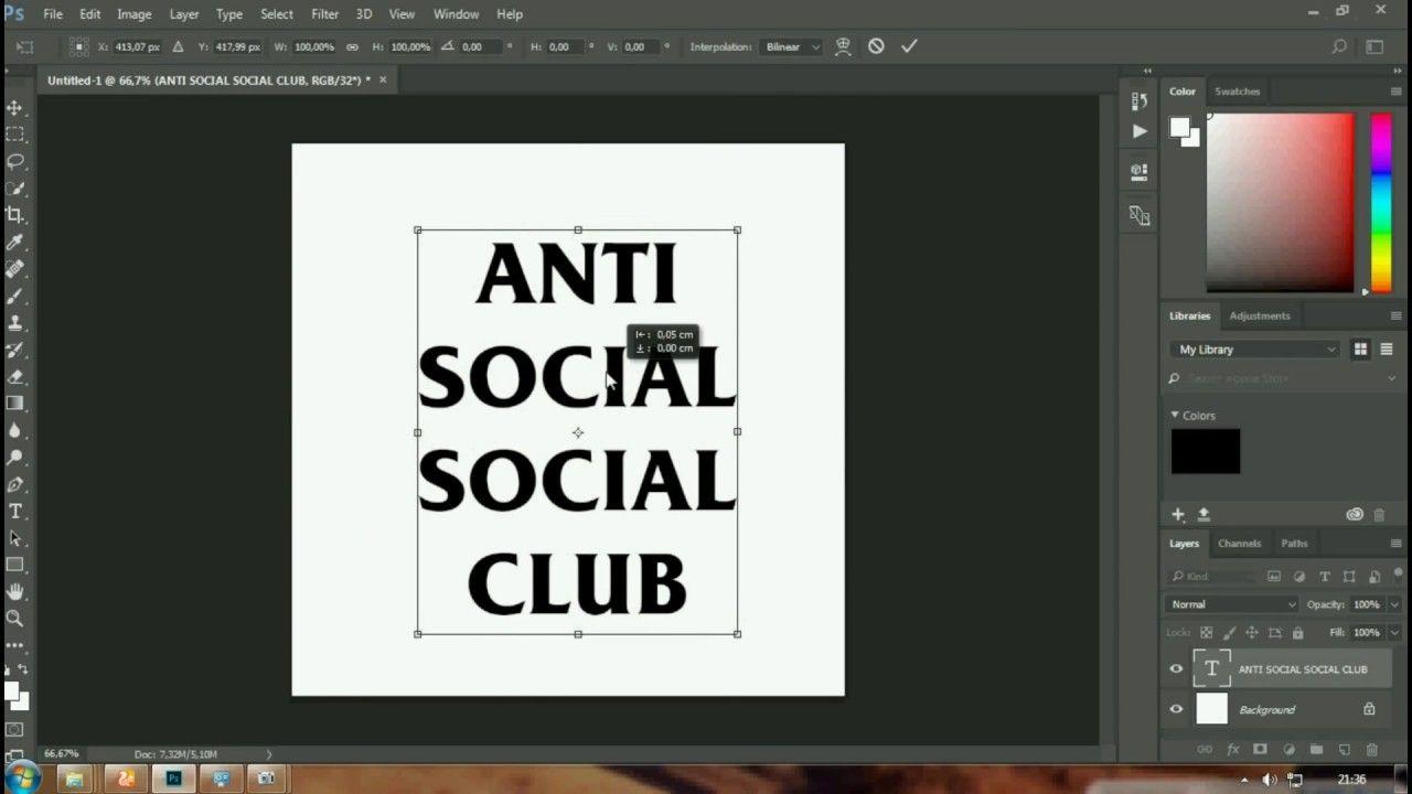 Anti Social Social Club Logo - HOW TO MAKE ANTI SOCIAL SOCIAL CLUB LOGO SIMPLE - YouTube