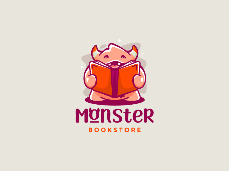 Colorful Monster Logo - Monster Bookstore by Milos Djuric | Dribbble | Dribbble