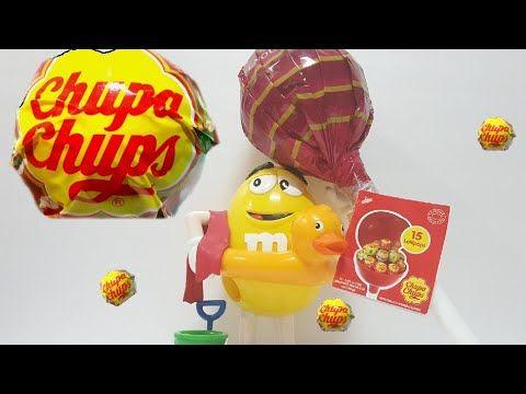 Yellow Flower Chupa Logo - 15 Chupa Chups Lollipops in 1 Giant Chupa Chups Lollipops - YouTube