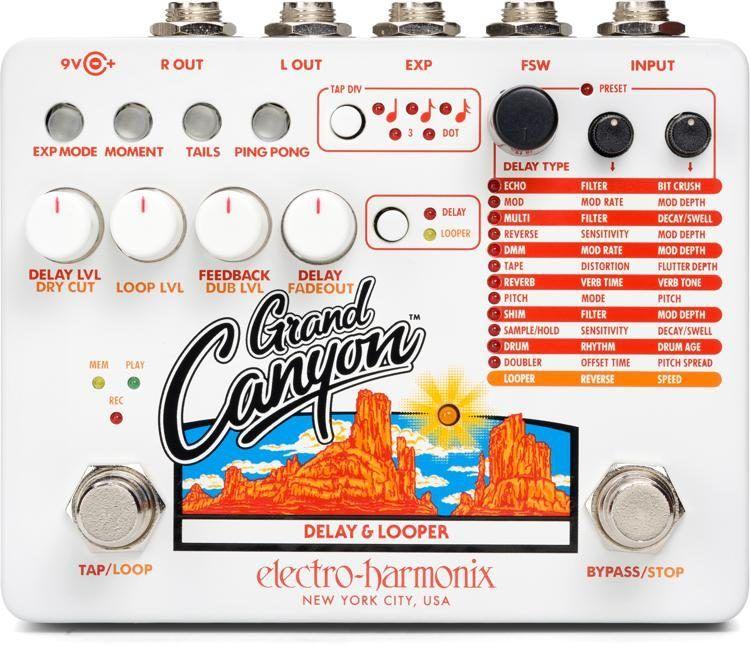 Grand Canyon Multi Holdings Logo - Electro-Harmonix Grand Canyon Delay and Looper Pedal | Sweetwater
