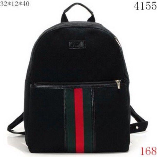 Red and Green Brand Logo - bag, gucci bag, backpack, gucci, gucci logo, black, black bag, bear ...