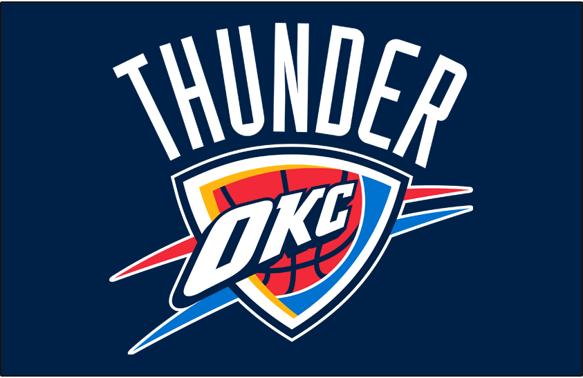Oklahoma Thunder Logo - Oklahoma City Thunder Primary Dark Logo - National Basketball ...
