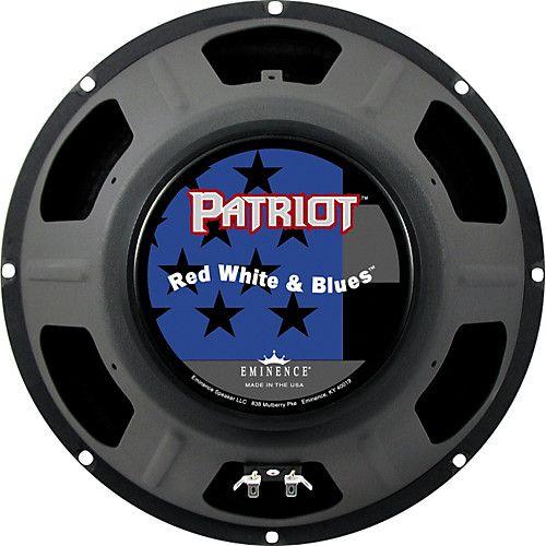 Red White and Blue Patriot Logo - Eminence Patriot Red White and Blues 120W Guitar Speaker 12