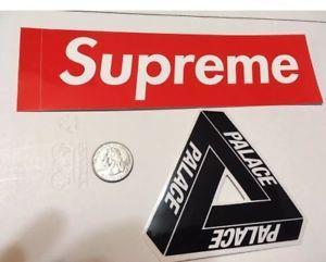 Red Triangle Box Logo - Supreme Box Logo & Black Palace Sticker Free Shipping 100% Authentic