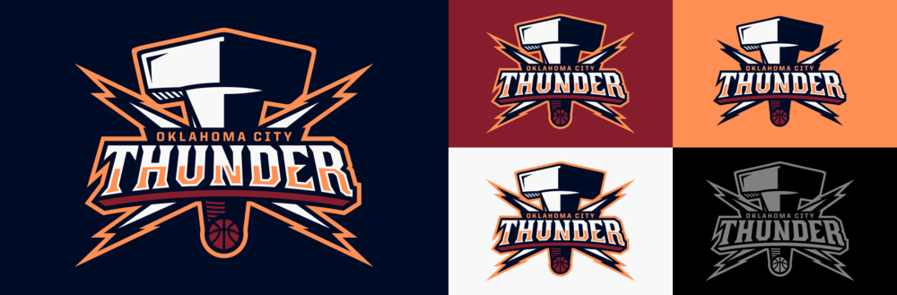 Oklahoma Thunder Logo - Re-Branding the Oklahoma City Thunder: What if Actual Work Had Been ...