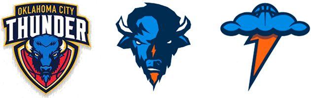 Blue and Orange Team Logo - Thunder logo