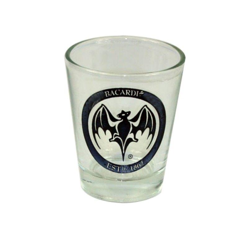 Old Bacardi Bat Logo - Bacardi Bat Logo Shot Glass Your favorite online gift shop!