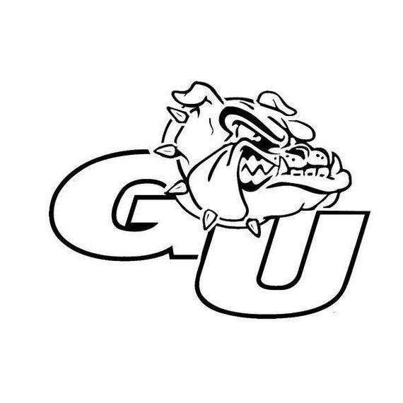 Gonzaga Logo - Gonzaga Bulldogs Logo Stencil 10 mil clear myler Reusable | Etsy