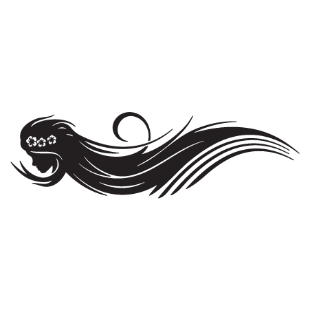 Woman with Flowing Hair Logo - Women with long flowing hair Clipart Image
