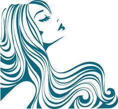 Woman with Flowing Hair Logo - Best Logo Design image. Brand design, Branding design, Chart