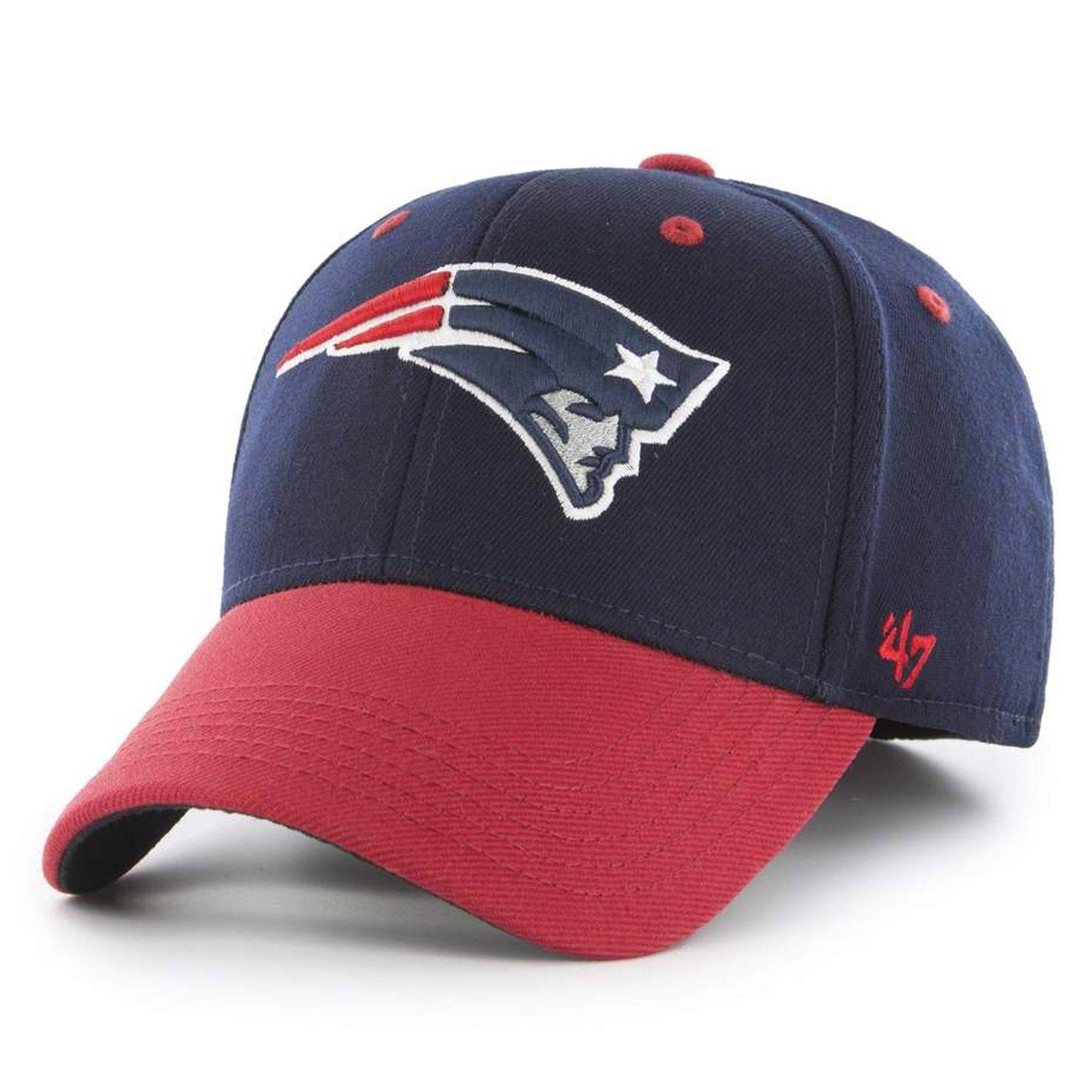Red White and Blue Patriot Logo - New England Patriots Navy Blue on Red Stretch Fit Hat – Cap Swag
