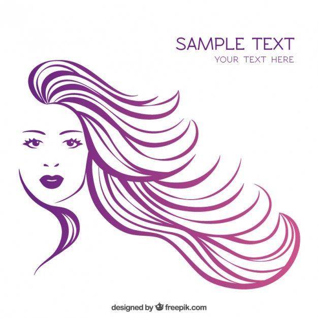 Woman with Flowing Hair with Back Logo - Hair Vectors, Photos and PSD files | Free Download