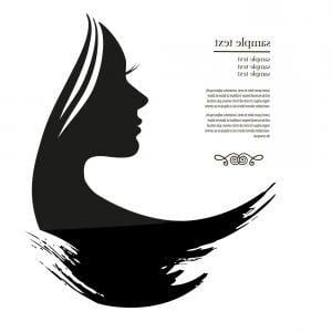 Woman with Flowing Hair Logo - Artistic Design Of Woman With Flowing Hair