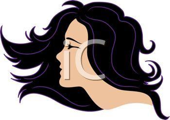 Woman with Flowing Hair Logo - Clipart Hair at GetDrawings.com | Free for personal use Clipart Hair ...