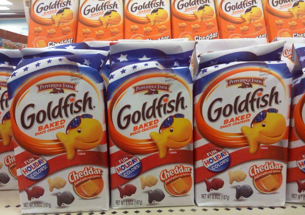 Red White and Blue Patriot Logo - Pepperidge Farms Goldfish Crackers Patriot Red White and B