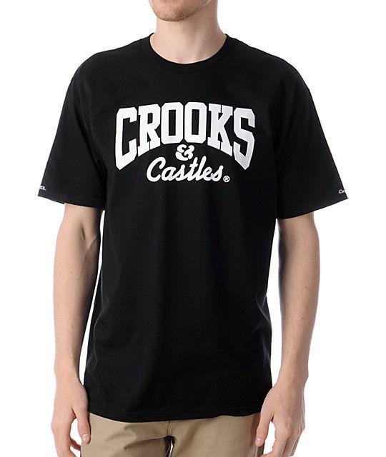 A L Crooks and Castles Logo - Crooks and Castles Core Logo Black T-Shirt | Zumiez