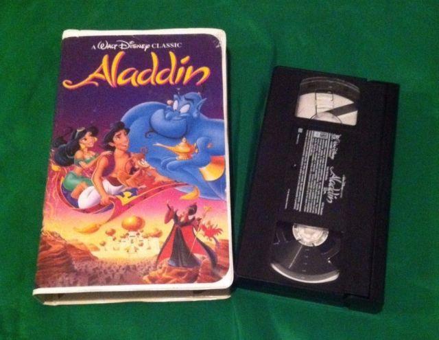Walt Disney Diamond Classics Logo - Vintage 1993 Walt Disney Aladdin Black Diamond Classic VHS Tape 1662 ...