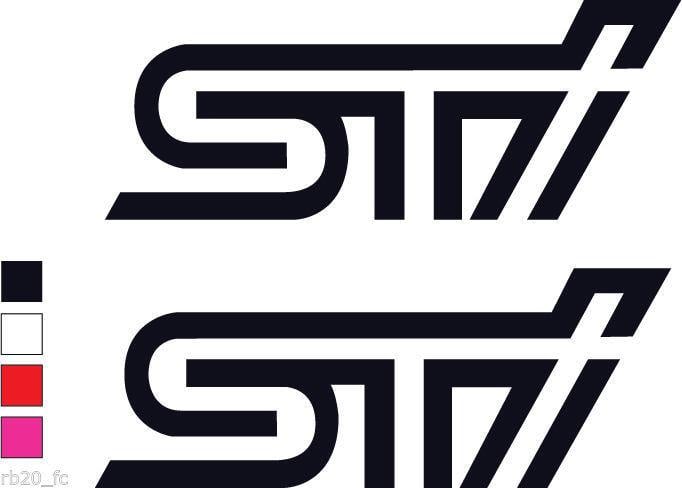 Custom Subaru WRX STI Logo - 2X STI Logo Decal sticker vinyl FOR SUBARU IMPREZA WRX STI WRC ...