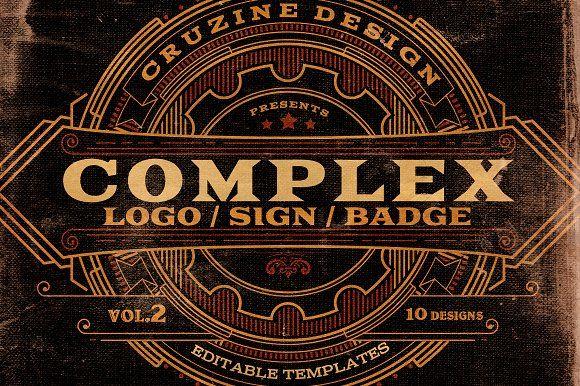 Complex Logo - Complex Logos Signs Badges V.2 Logo Templates Creative Market