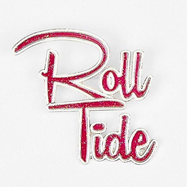 Alabama Roll Crimson Tide Logo - NCAA College Roll Tide Alabama Crimson Tide Enamel Logo Pin