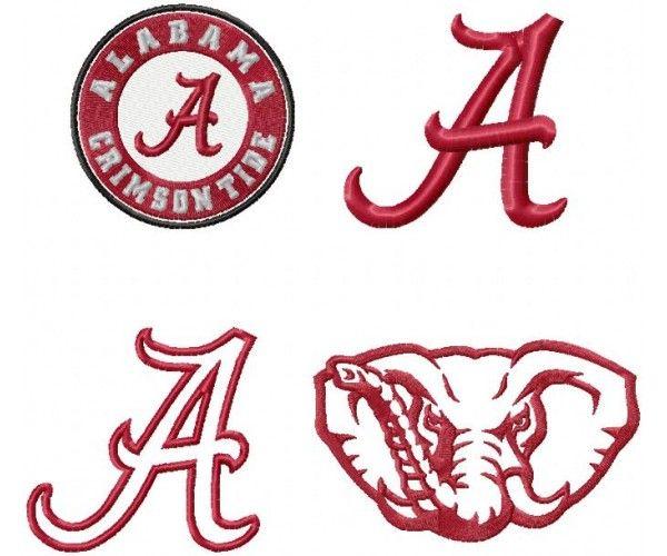 Alabama Crimson Tide Logo - Alabama Crimson Tide logo machine embroidery design for instant download