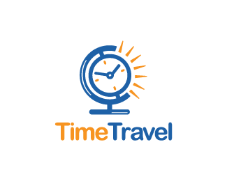 Globe Like Logo - Time Travel Logo design - Logo design of a desk globe shaped like a ...