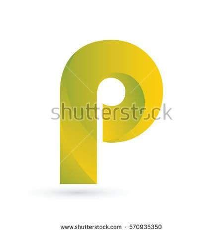 Yellow Letter P Logo - 3d initial letter p logo typography design for brand and company ...