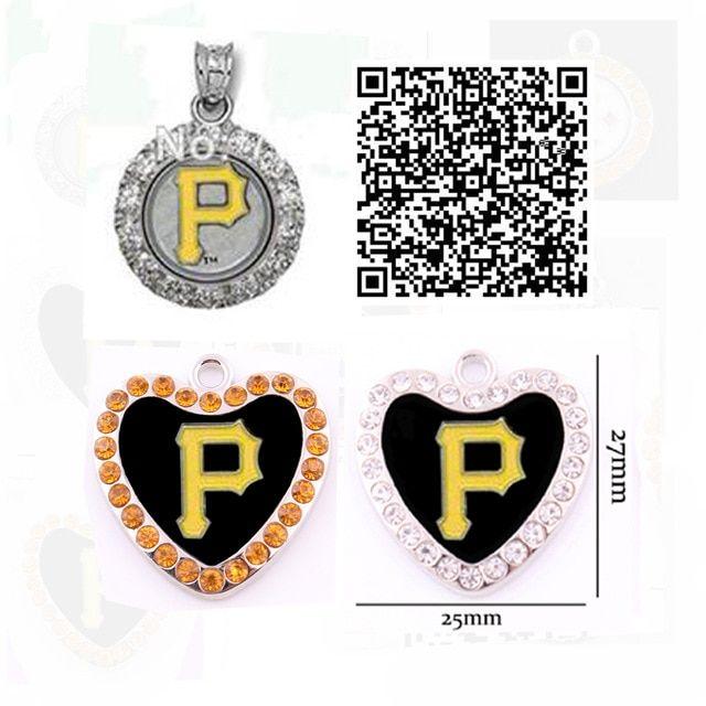 Yellow Letter P Logo - DIY Jewelry 10pcs a lot crystal Pittsburgh Pirates Sport Yellow