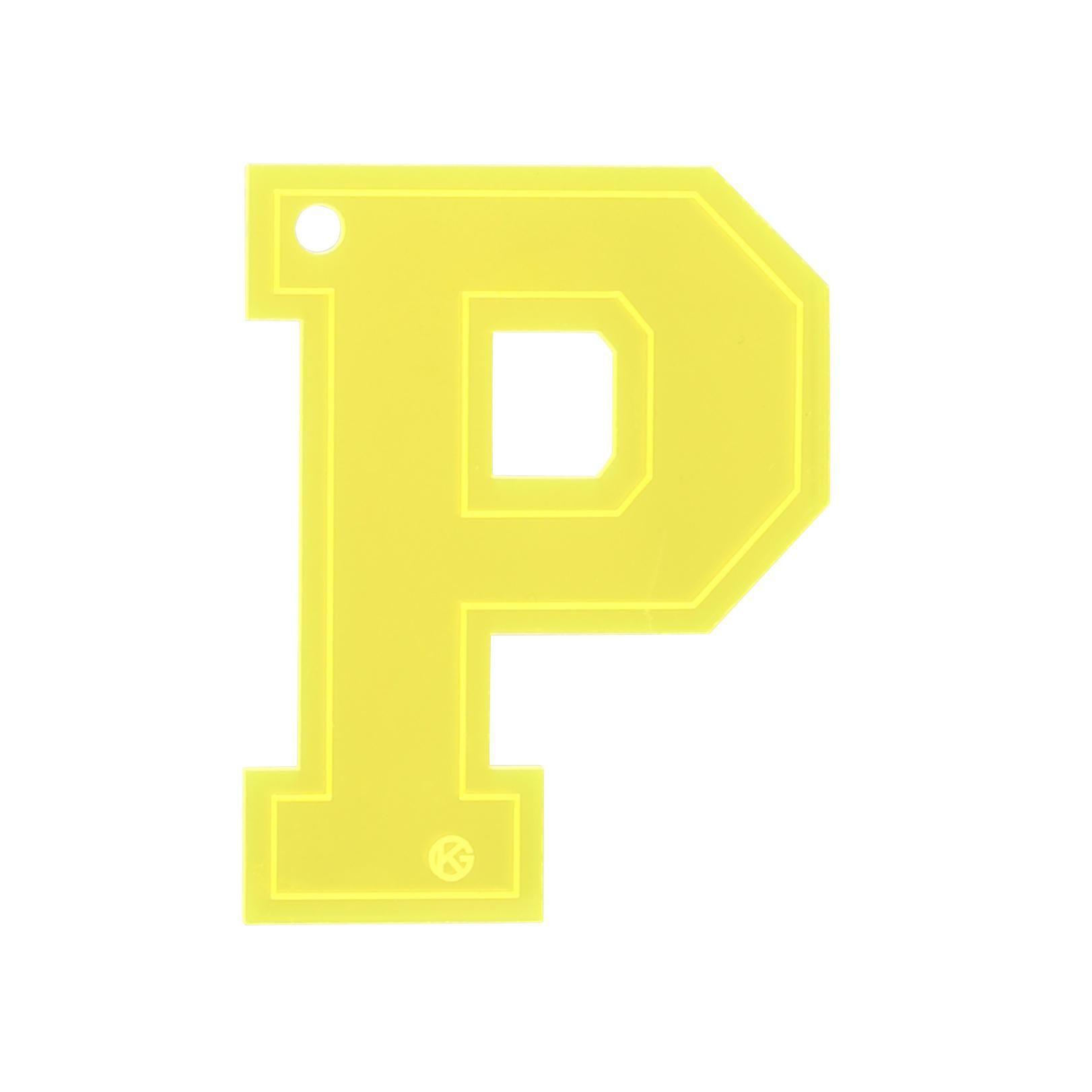 Yellow Letter P Logo - Kurt Geiger Letter P Charm In Yellow in Yellow