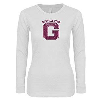 Subtle Glitter Logo - Amazon.com : CollegeFanGear Glenville Ladies White Long Sleeve V ...