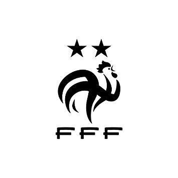 Coq Logo - TATOUTEX Logo Coq FFF 2 Étoiles - Rose, Normal, L 10cm x H 15cm ...