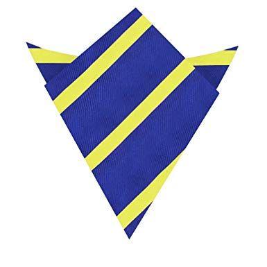 Blue and Yellow Stripe Logo - Navy Yellow Stripe Pocket Square | Gifts for Men | Groomsmen Pocket ...