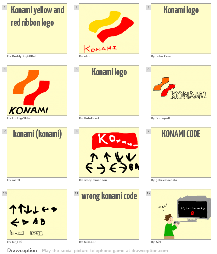 Red and Yellow Ribbon Logo - Konami yellow and red ribbon logo - Drawception