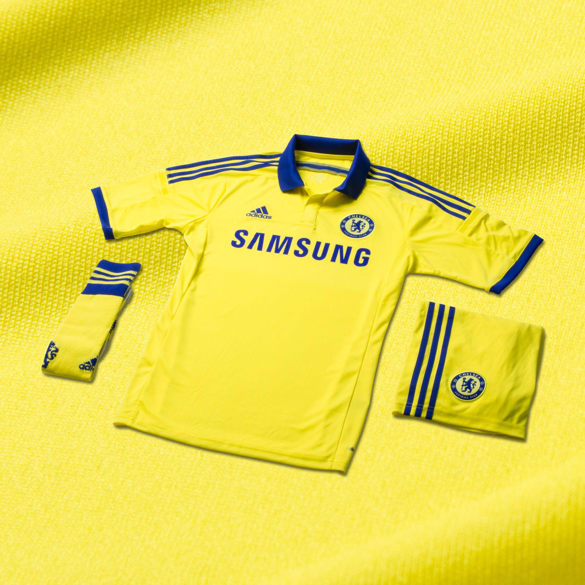 Blue and Yellow Stripe Logo - Chelsea's new change kit recalls 50 years of history in yellow for ...