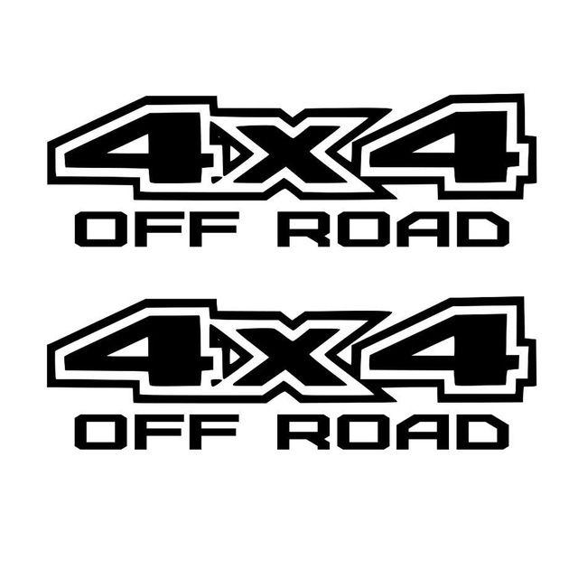 GMC 4x4 Logo - For 4Pcs Set FLAT 4x4 Off Road Decal Sticker Ford GMC Chevy Ram 1500