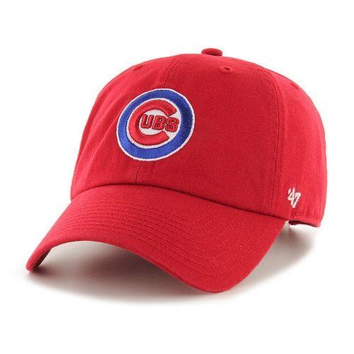Red Bullseye Logo - Chicago Cubs Adjustable Red 'Bullseye' Logo Clean Up Hat by '47