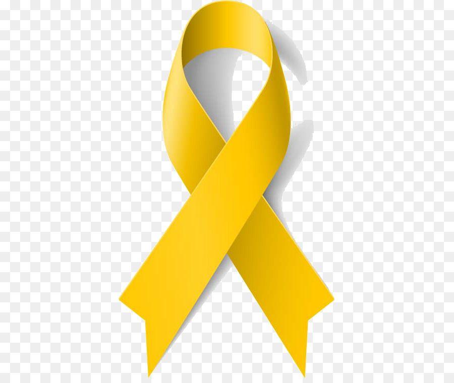 Red and Yellow Ribbon Logo - Yellow ribbon Awareness ribbon Cancer - Yellow Ribbon label vector ...