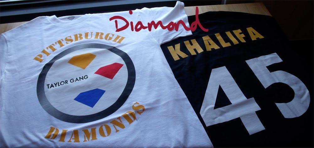 Wiz Khalifa Diamond Logo - TIME BOMB SPOT: Diamond X Pittsburgh X Taylor Gang Tee