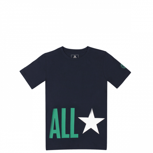 Boy Looking at Star Logo - Boys All Star Logo Wrap Youth T Shirt Obsidian | Converse Australia