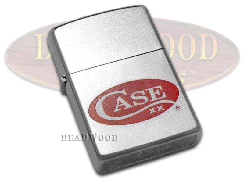 Case XX Logo - CASE XX Red Logo Satin Chrome Zippo Windproof Ligh | Trade Me