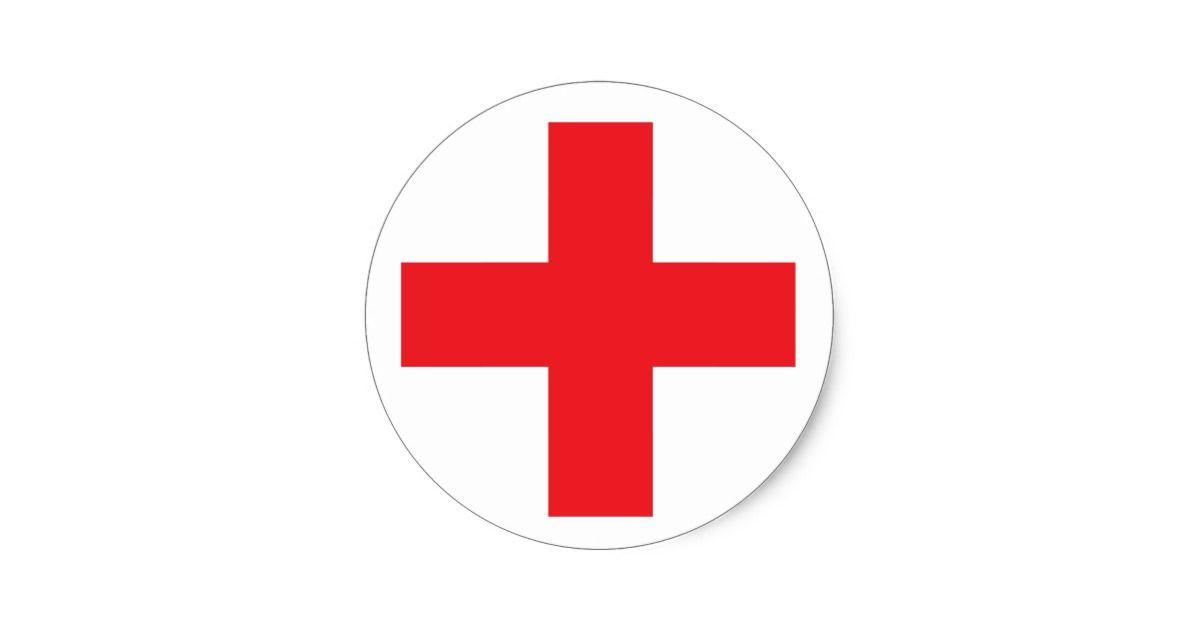 First Aid Box Logo - First Aid Kit Sign Classic Round Sticker. Zazzle.co.uk