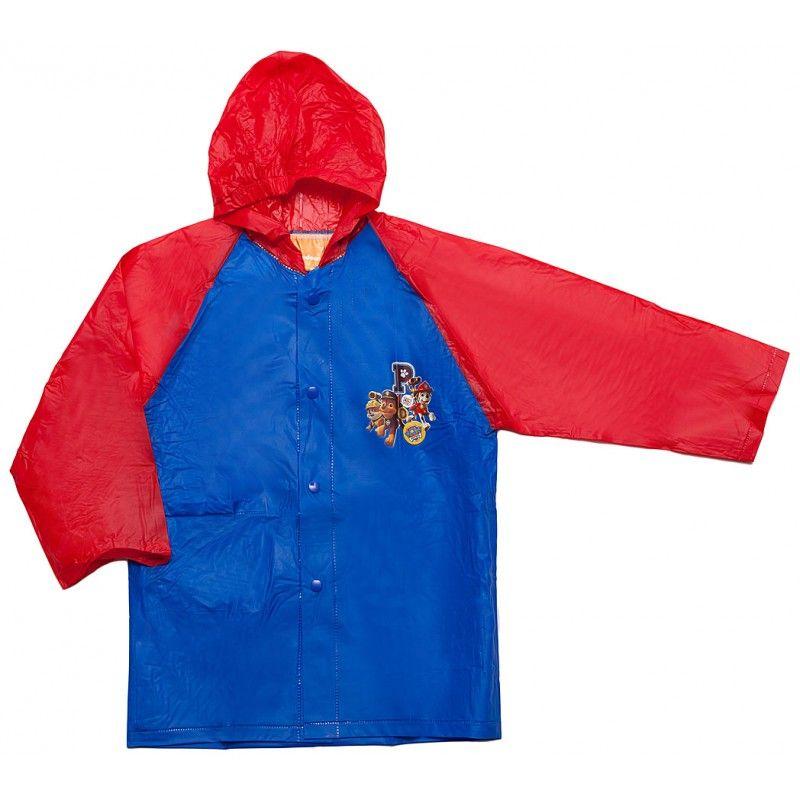 Red B Blue Paw Logo - Paw Patrol Kids Rain Coat Blue