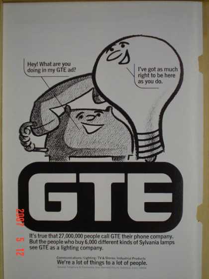 General Telephone Company Logo - Vintage Communications Ads of the 1970s