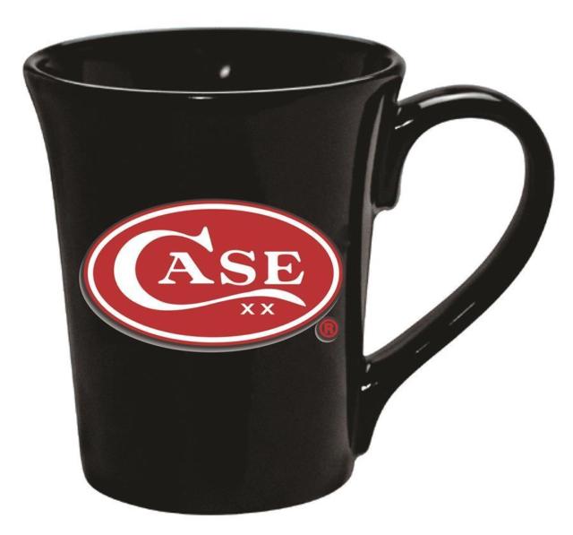 Case XX Logo - Case XX Red Oval Logo Black Ceramic Coffee Mug 52446