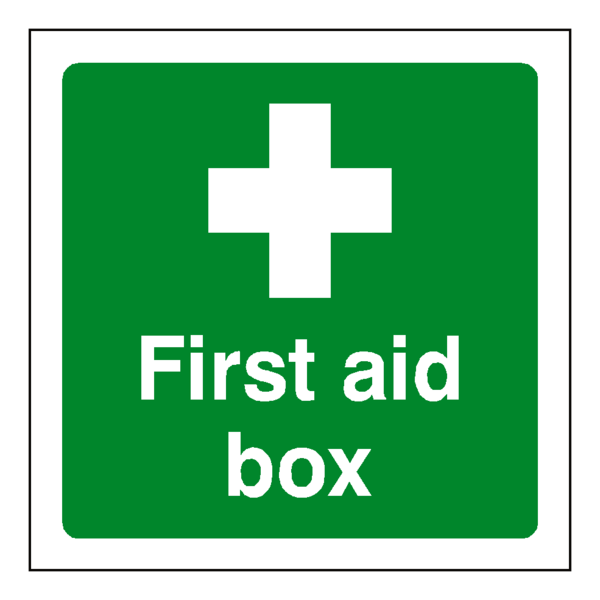 First Aid Box Logo - First Aid Box Sticker – Safety-Label.co.uk | Safety Signs, Safety ...